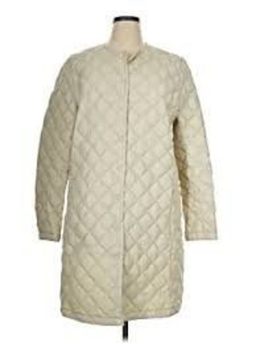 J. Jill Down Diamond Quilted Down Jacket Sz XS Cream